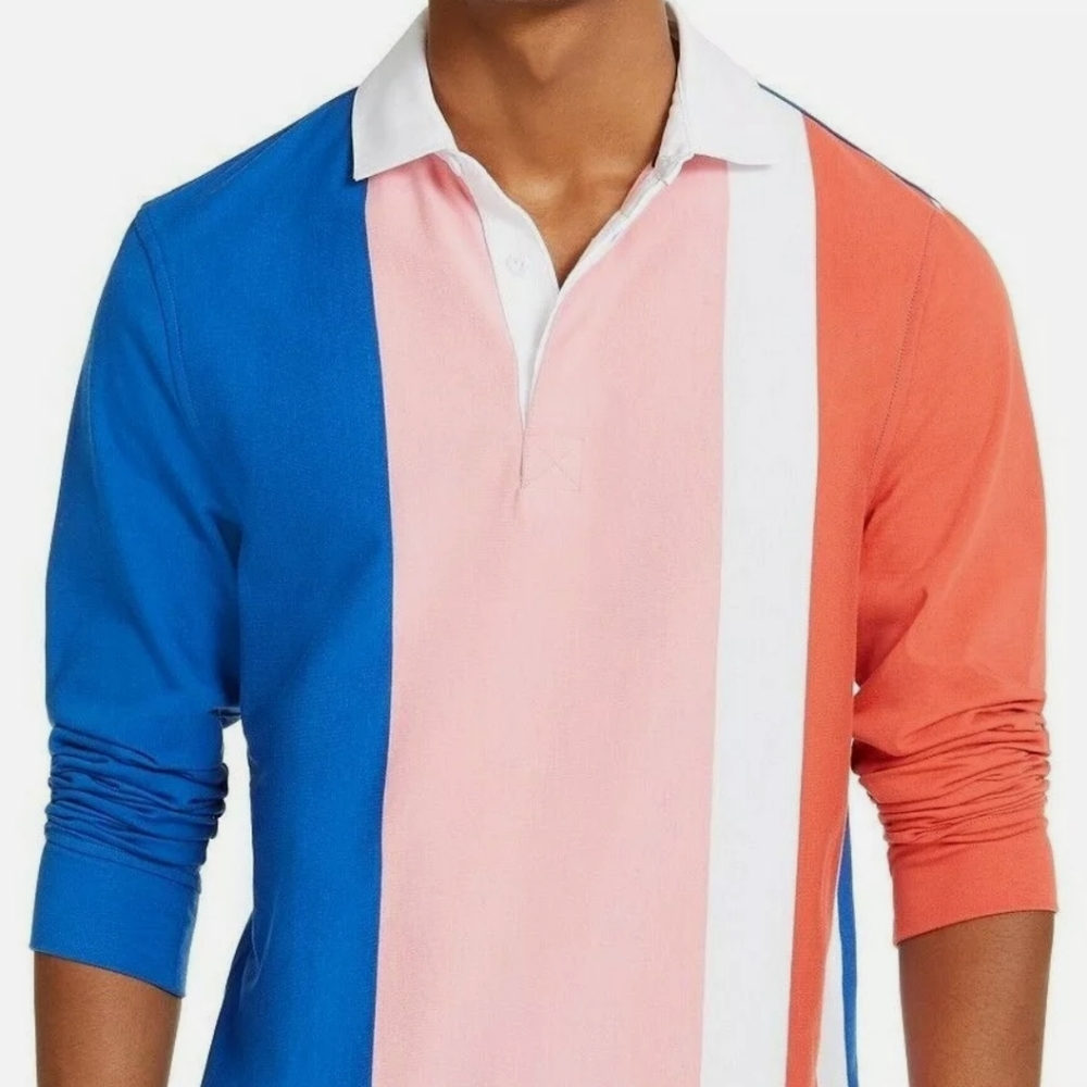 Club Room Blue, Pink, and Red Polo Shirt